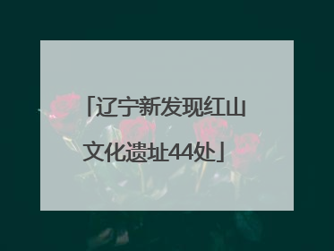 辽宁新发现红山文化遗址44处