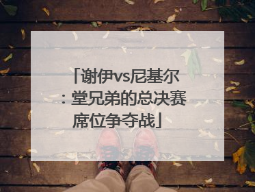 谢伊vs尼基尔：堂兄弟的总决赛席位争夺战