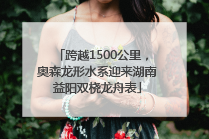 跨越1500公里，奥森龙形水系迎来湖南益阳双桡龙舟表