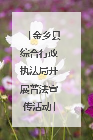 金乡县综合行政执法局开展普法宣传活动