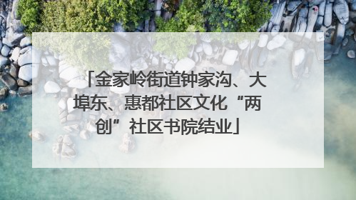 金家岭街道钟家沟、大埠东、惠都社区文化“两创”社区书院结业