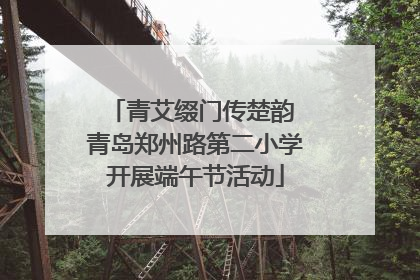 青艾缀门传楚韵 青岛郑州路第二小学开展端午节活动