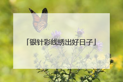 银针彩线绣出好日子