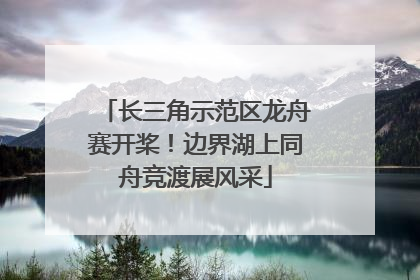 长三角示范区龙舟赛开桨！边界湖上同舟竞渡展风采