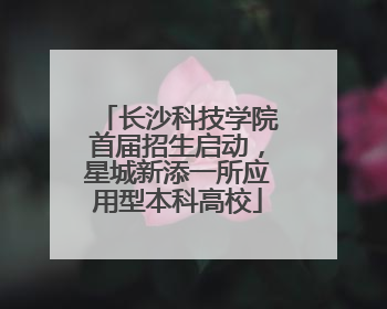 长沙科技学院首届招生启动，星城新添一所应用型本科高校