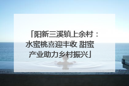 阳新三溪镇上余村：水蜜桃喜迎丰收 甜蜜产业助力乡村振兴