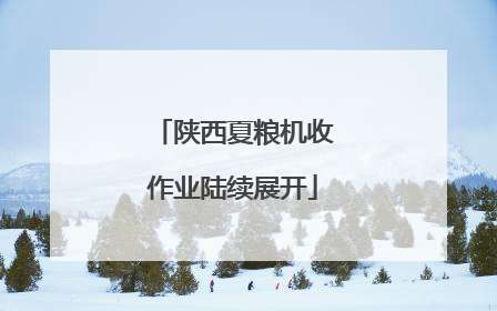 陕西夏粮机收作业陆续展开