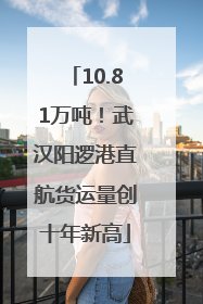 10.81万吨！武汉阳逻港直航货运量创十年新高