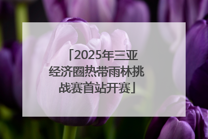 2025年三亚经济圈热带雨林挑战赛首站开赛