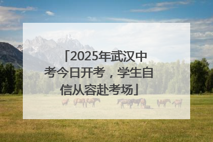 2025年武汉中考今日开考，学生自信从容赴考场