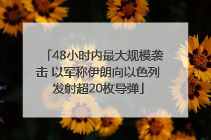 48小时内最大规模袭击 以军称伊朗向以色列发射超20枚导弹