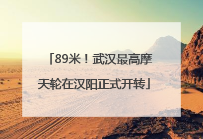 89米！武汉最高摩天轮在汉阳正式开转